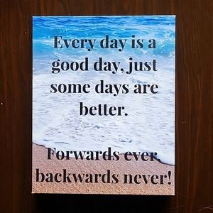 Beach canvas with positive affirmations